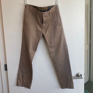 Bonobos weekday warrior stretch dress pants in Thursday true khaki 28/30 hemmed